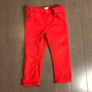 HM toddler baby girl red dressy pants